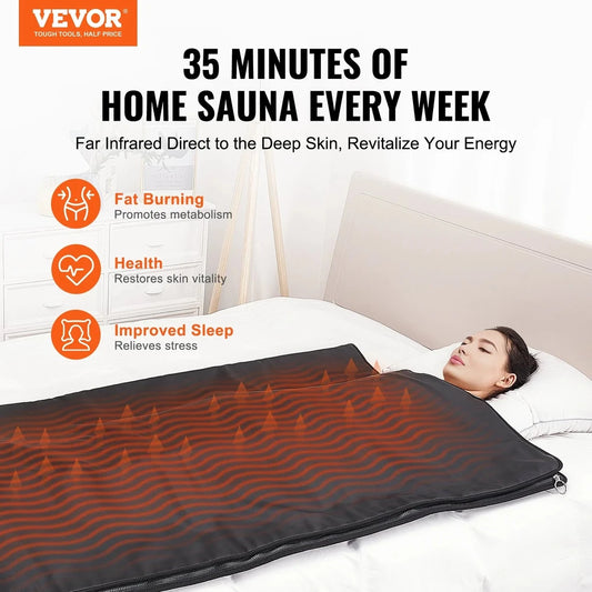 Portable Infrared Sauna Blanket for Detoxification and Muscle recovery.